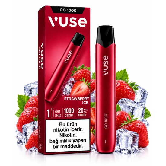Vuse GO 1000 Strawberry Ice – 1000 Çekim Kullan-At